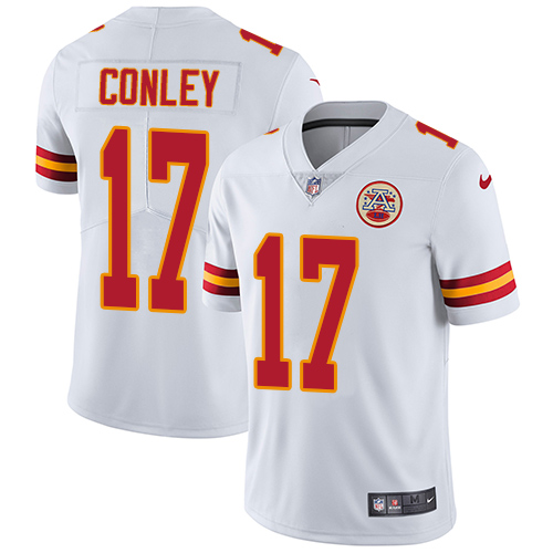 Nike Kansas City Chiefs No17 Chris Conley White Men's Stitched NFL Vapor Untouchable Elite Jersey